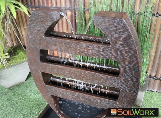 Harp Solar Fountain - Charcoal